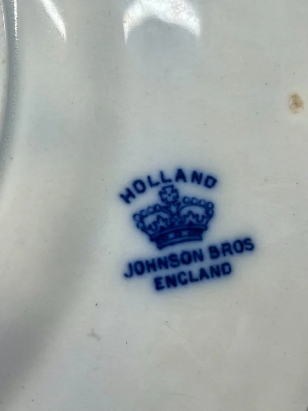 (5) Antique Johnson Brothers Holland Flow Blue 